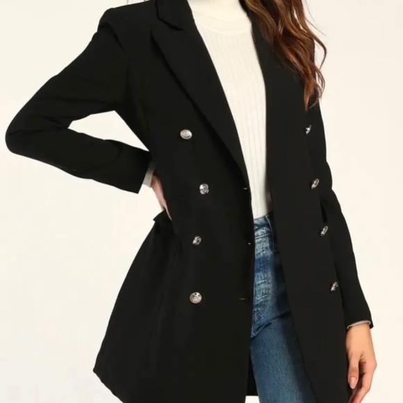 Lulus Captain Blogs Double Breasted Coat - Picture 1 of 2